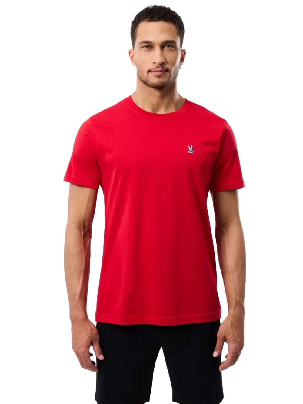 Psycho Bunny Men’s Short Sleeve Crew Tee RED Pima Cotton Logo SMALL